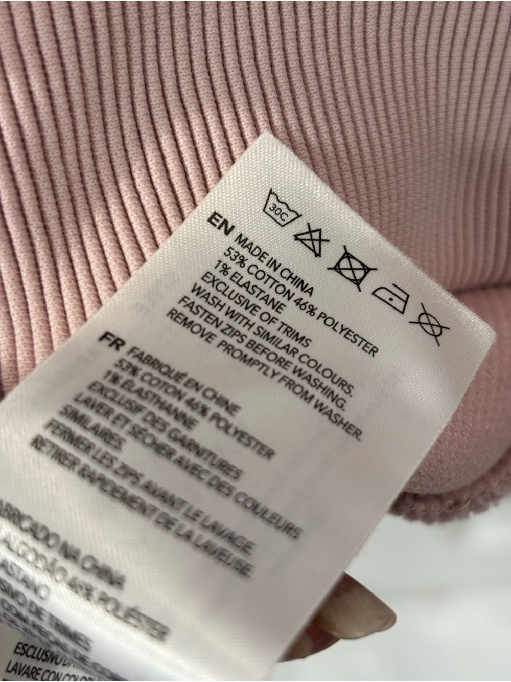 Varley Vine Half Zip Pullover Dusty Pink Ottoman Fabric Long Sleeve Sweatshirt - Picture 11 of 16